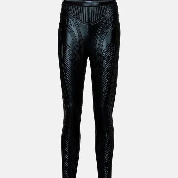 NEW Mugler Embossed scuba leggings FR42 US 8/10 - Picture 2 of 5